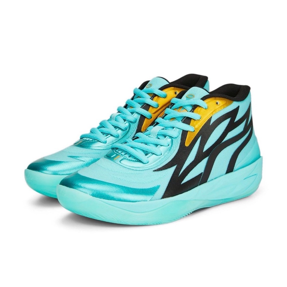 PUMA MB.02 LaMelo Ball Elektro Aqua 377590-01 Men’s 10.5 Basketball Shoes - Picture 3 of 15